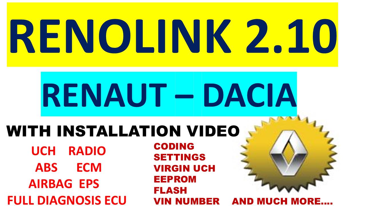 Outil De Diagnostic OBD2 Renolink 2.10 - Programmeur Et Réinitialisation Pour Voiture - Compatible Avec De Nombreux Véhicules