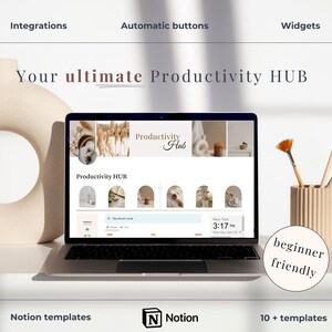 Notion template for productivity, Notion dashboard, Notion planner, all-in-one Notion template, notion customization