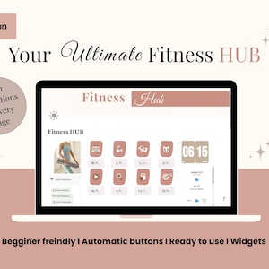 Fitness Notion Template – Fitness Planner, Workout Challenge Tracker, Training Template, Notion Dashboard