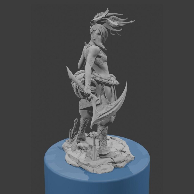 Akali League of Legends - 8K 3D Figure - Unpainted Model Ca3d - Etsy Canada