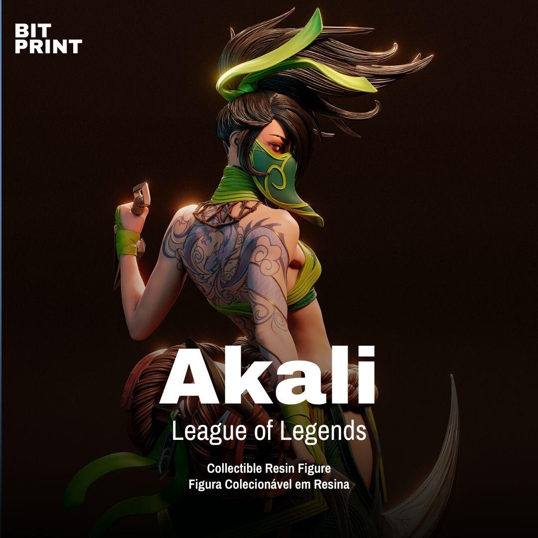 Akali League of Legends - 8K 3D Figure - Unpainted Model Ca3d - Etsy Canada