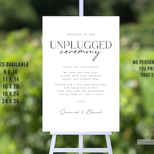 Bruiloft Unplugged Teken, Telefoon en Camera Gratis Bruiloft Teken, Geen Foto's Bruiloft Teken, Modern Unplugged, Gepersonaliseerd digitaal bestand, Afdrukbaar