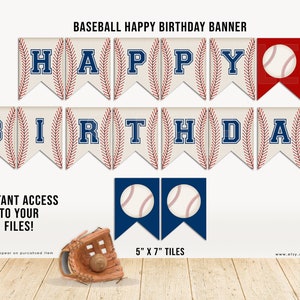 Baseball Happy Birthday Banner, INSTANT DOWNLOAD, Baseball Banner, Sports Banner, Happy Birthday Banner, Baseball Banner, All Stars Birthday