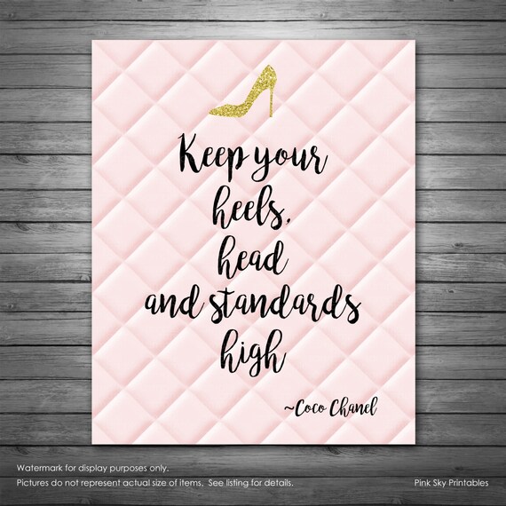Buy Keep Your Heels Head and Standards High Motivational Art