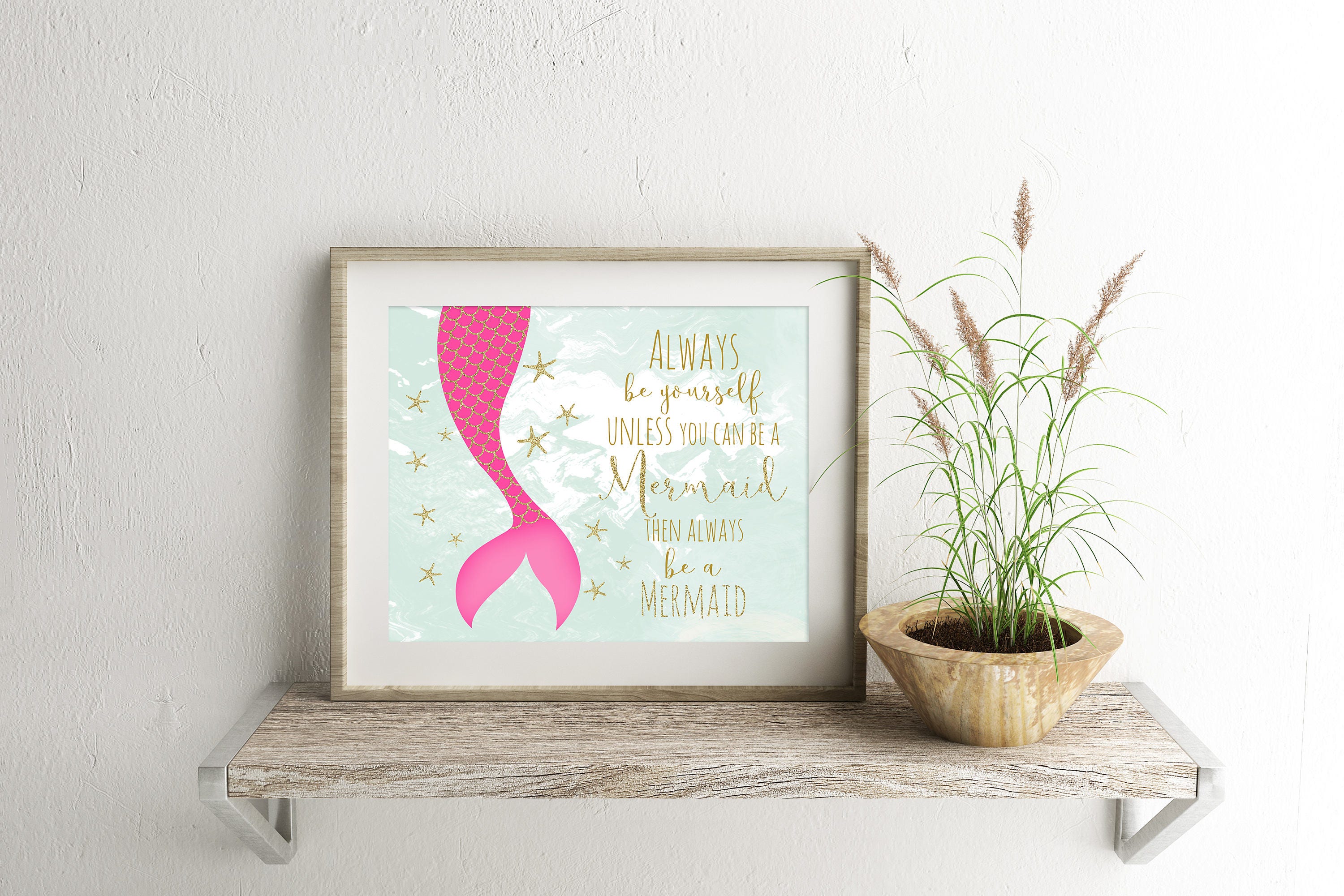 Mermaid Printable 8x10 Print Instant Download Always Be - Etsy