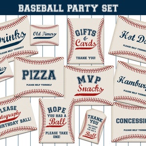 Baseball Geburtstagsparty Paket, SOFORTIGER DOWNLOAD & EDITIERBAR, Lesen Sie die Auflistungsbeschreibung für die enthaltenen Artikel