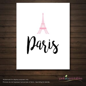 Paris Printable 8x10 Print, Instant Download, Eiffel Tower Print ...