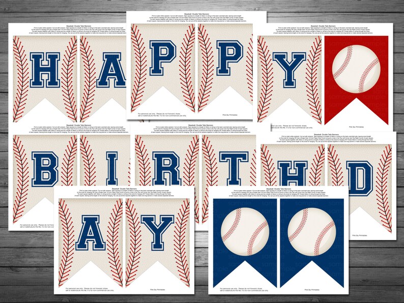 Baseball Happy Birthday Banner INSTANT DOWNLOAD Baseball Etsy Baseball Happy Birthday Banner INSTANT DOWNLOAD Baseball Etsy