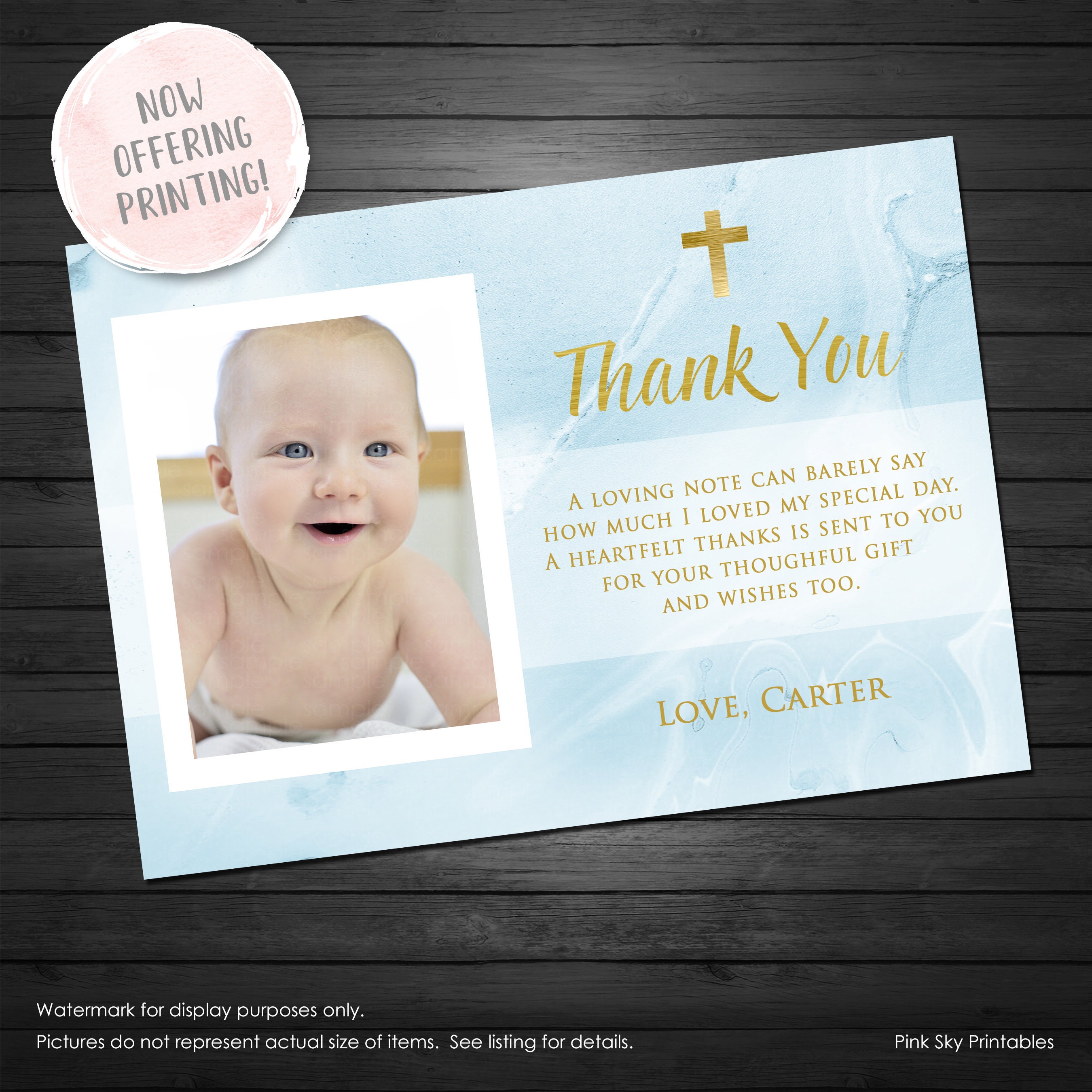 Paper & Party Supplies Paper Digital boy, Baptism Invitation photo