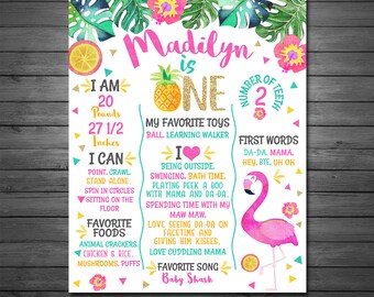 Flamingo Birthday Sign Printable File Poster Flamingo | Etsy