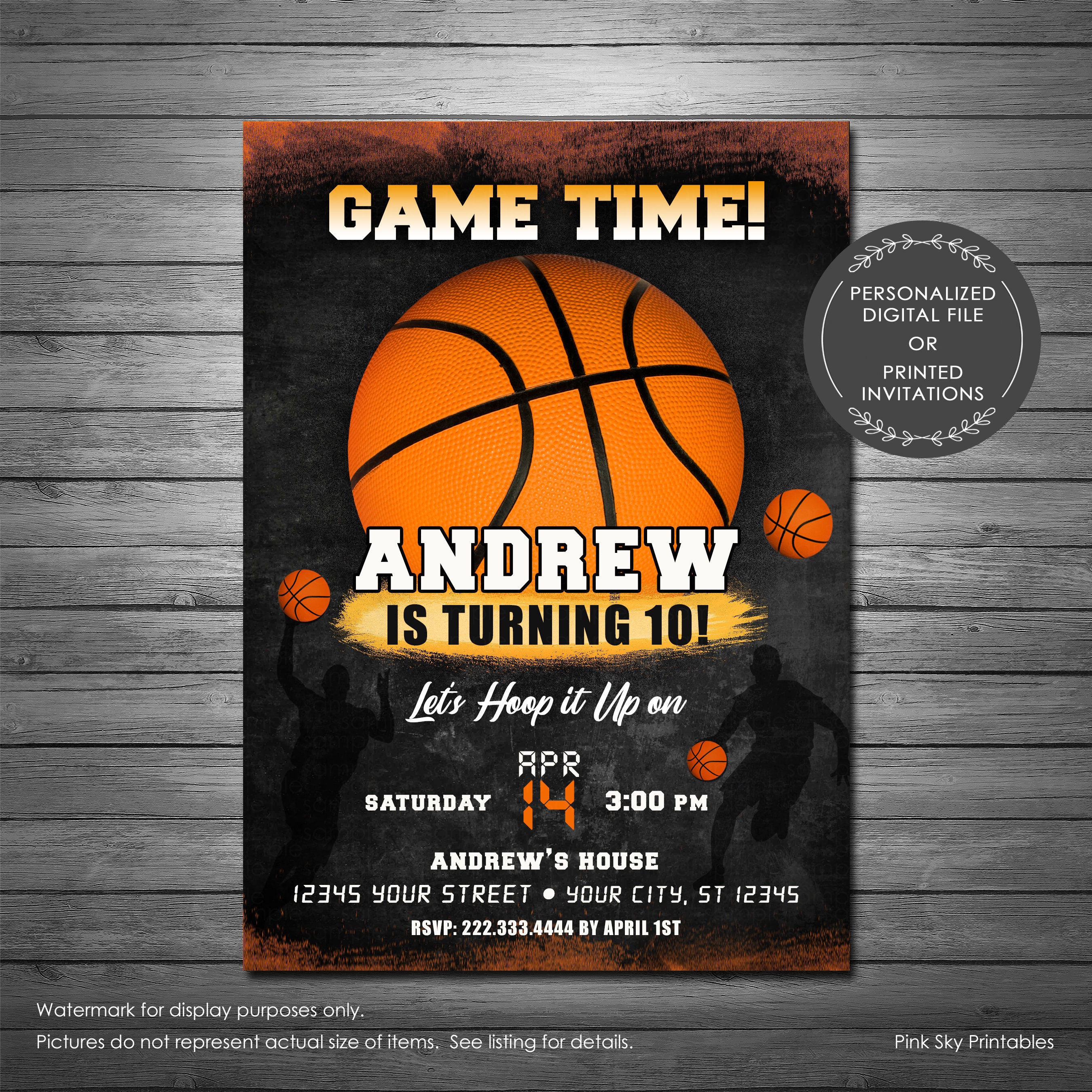 Carte Anniversaire Basket Gratuite à Imprimer Invitation d'anniversaire de basket-ball invitations - Etsy France