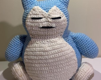 Crochet Snorlax-Inspired Plushie