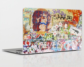 John Lennon Graffiti Laptop Skin