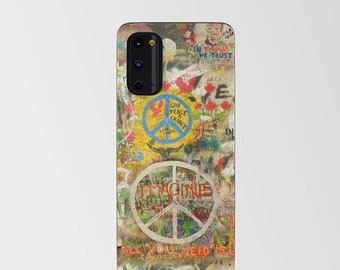 Peace Sign Android Card Case Imaginez tout ce dont vous avez besoin est l’amour John Lennon Beatles