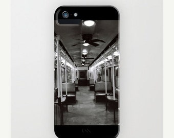 iPhone 7 Case - New York Subway Car 2 - Black and White