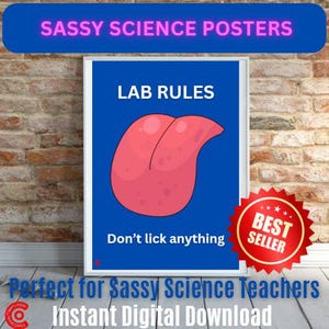 Funny Science Classroom Poster | Sarcastic Teacher Printable | Secondary Science Decor