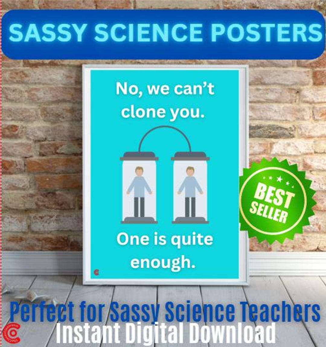 Funny Science Classroom Poster | Sarcastic Teacher Printable ...