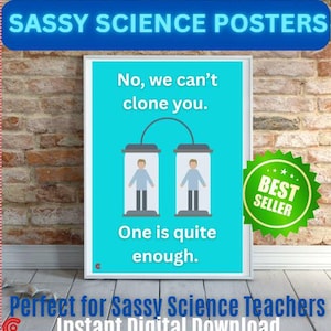 Funny Science Classroom Poster | Sarcastic Teacher Printable | Secondary Science Decor