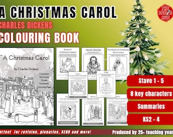 Dickens A Christmas Carol Colouring Book | GCSE English Literature Revision & Study Guide