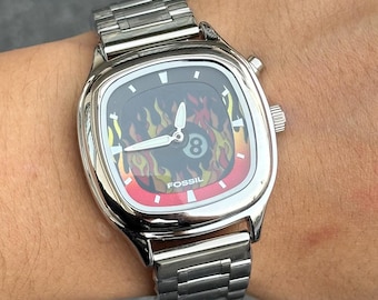 Fossil Spirit Dragon Watch – Stainless Steel Mythic Edition, Bold Designer Timepiece Gift