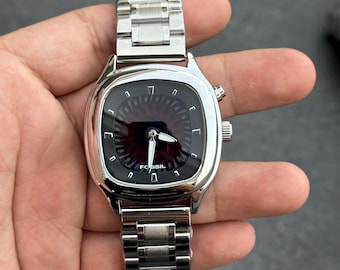 Fossil Spirit Classic Steel Watch – Minimalist Black Dial, Unisex Stainless-Steel Everyday Timepiece