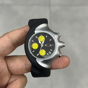 Oakley Detonator Style Black & Yellow Chronograph Watch