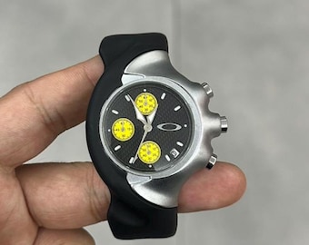 Oakley Detonator Style Black & Yellow Chronograph Watch