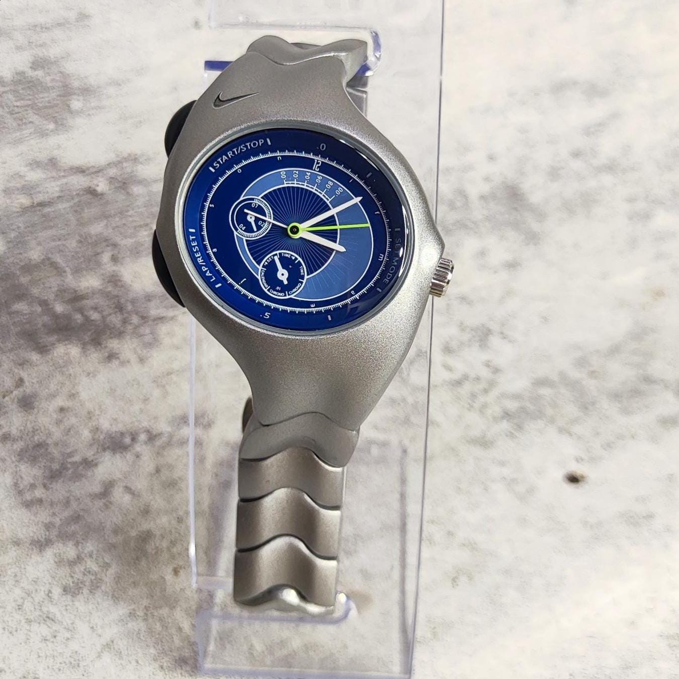 Vintage Nike Triax Chronograph Watch – Retro Silver Sports