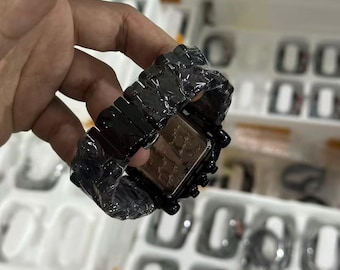 オークリー タイプ レッド クロノグラフ ウォッチ – 大胆なスクエア型