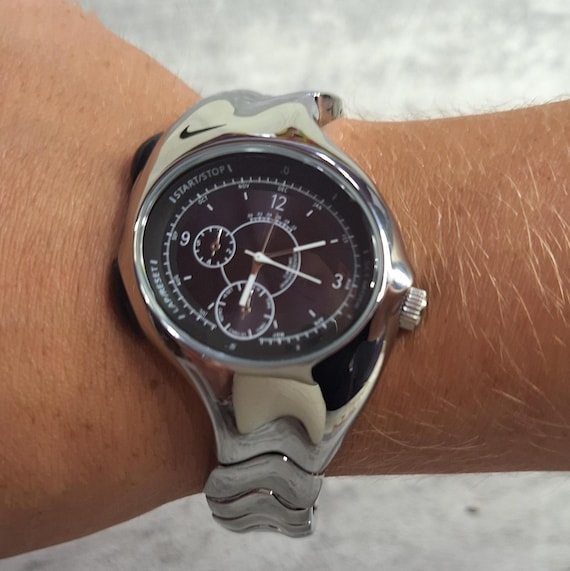 Vintage Nike Triax | Sport Watch | Black Dial and Metal Bracelet