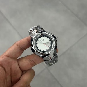 Oakley Timebomb Inspired Men’s Watch – Sci-Fi Skeleton Case, Silver Finish