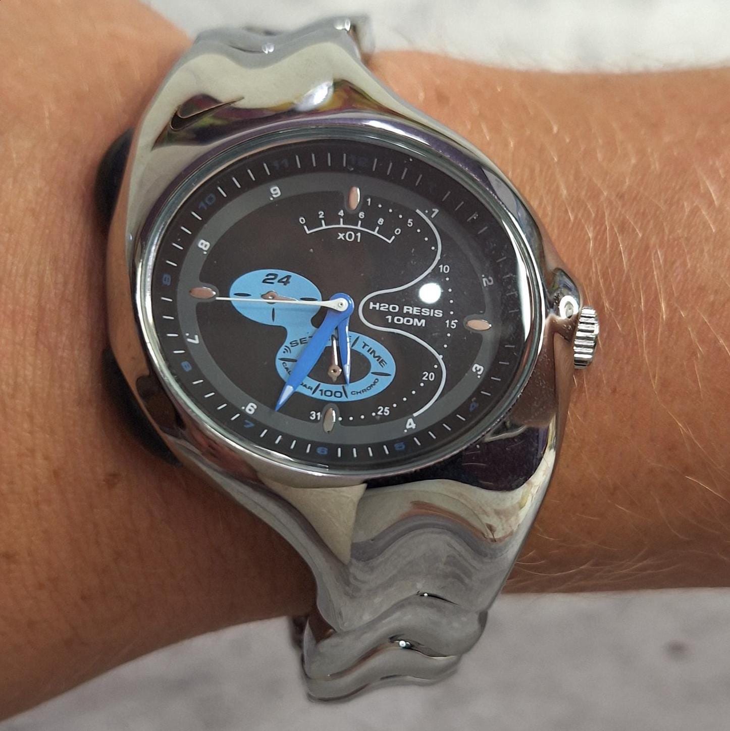 Vintage Nike Triax Chronograph Watch – Y2K Stainless Steel Sport