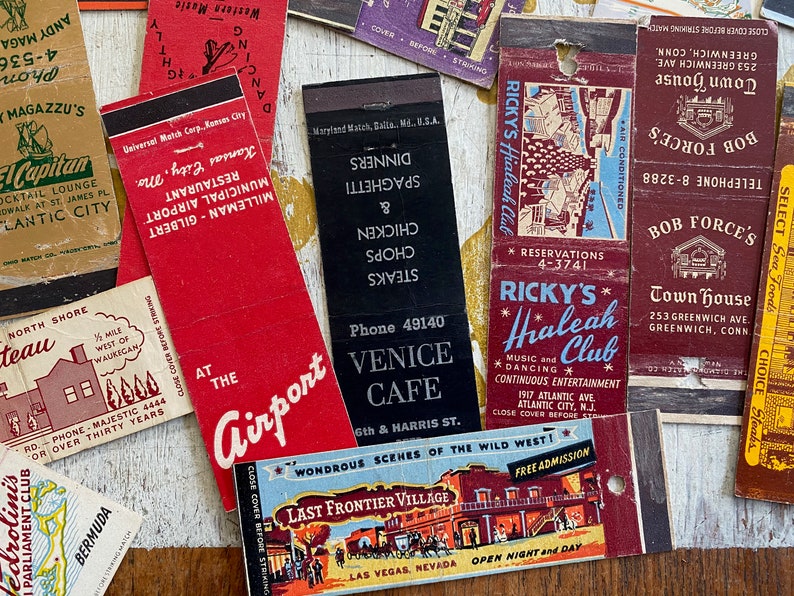 Vintage Advertising Matchbook Collectors Covers Over 70 Etsy