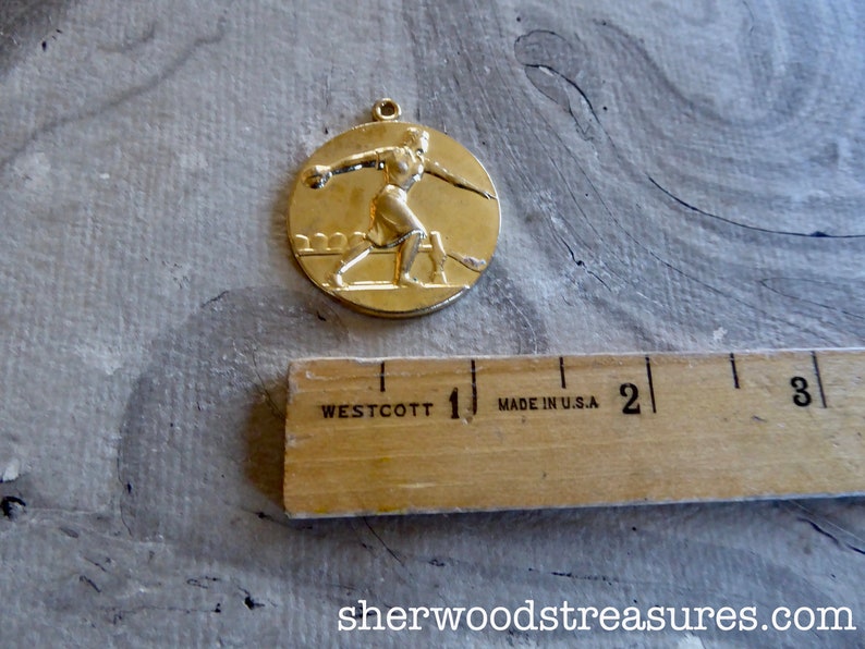10 Bowling Medals Vintage Fifties Gold Color 112 Exc Five Women Five Men Repurpose