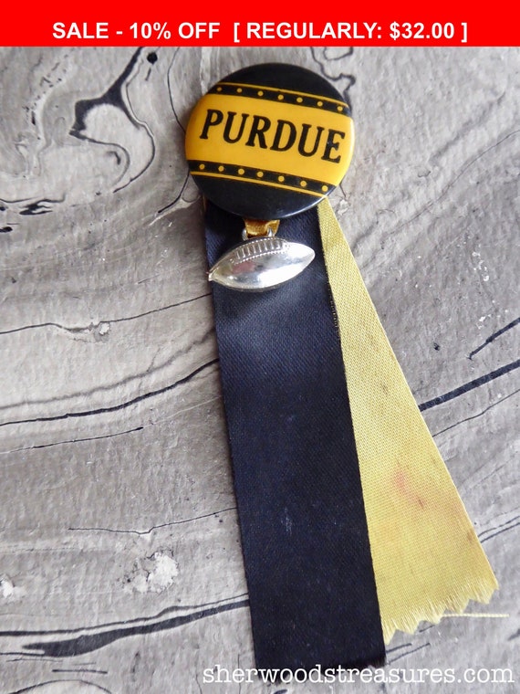 Vintage 1940's-50's Purdue University Pinback Butt