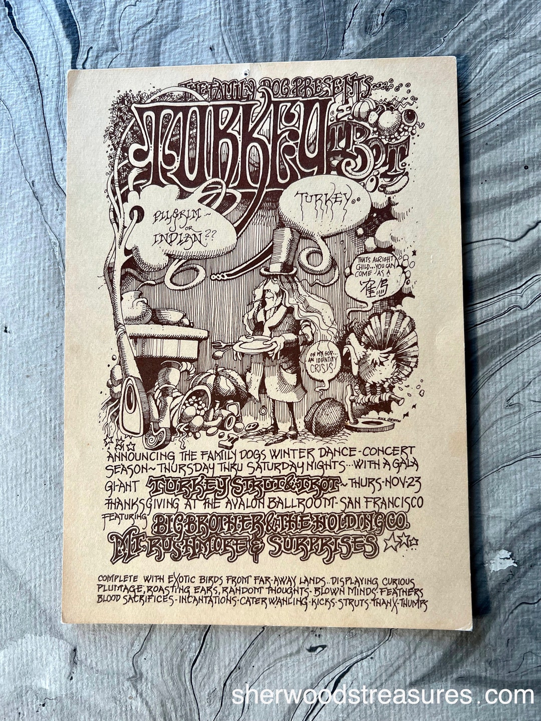 Rick Griffin Turkey Trot at the Avalon Concert Postcard Janis Etsy