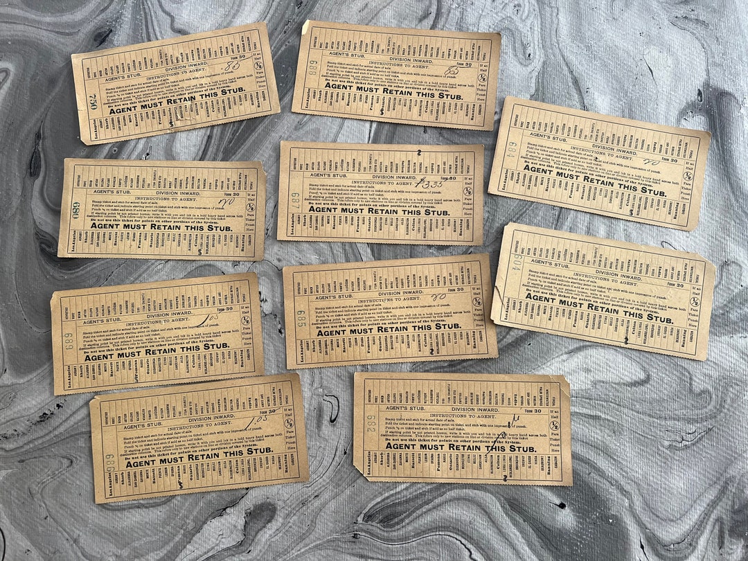 TEN Southern Pacific Railroad 190506 Train Tickets Los Etsy