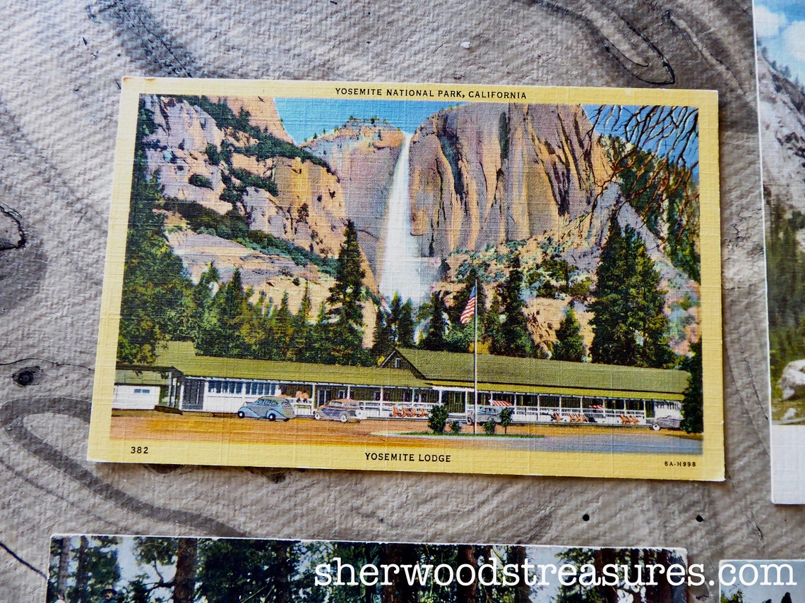 YOSEMITE National Park Lot of 4 ORIG. Vintage Postcards Etsy