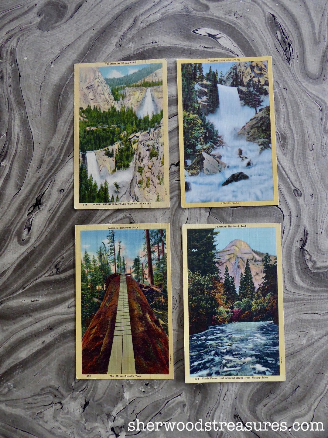 YOSEMITE National Park Lot of 4 ORIG. Vintage Postcards Etsy