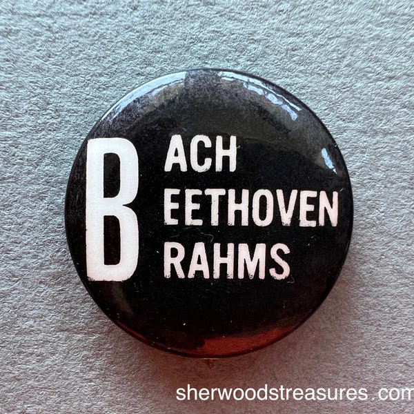 Composer Bach Beethoven Brahms Hippie  Button  Psychedelic Free Love Era  Counterculture Classical Music