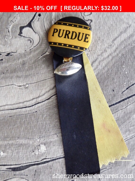 Vintage 1940's-50's Purdue University Pinback Butt