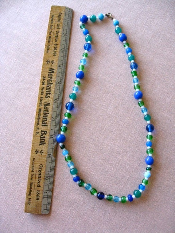 Vintage Handmade Hippie Necklace SIXTIES Antique … - image 1