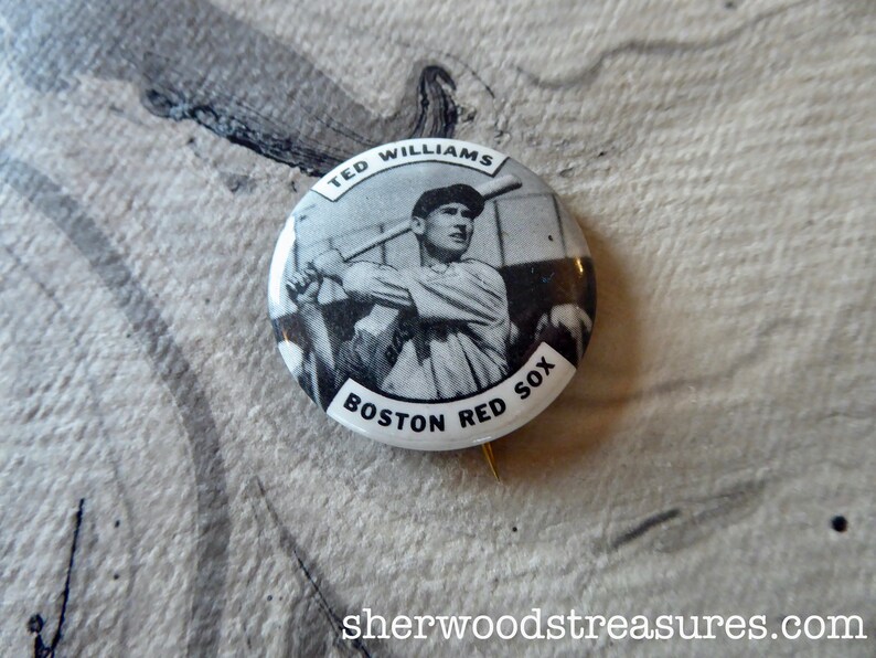 1950's Baseball Stadium Pin Button Pinback Ted Williams Etsy