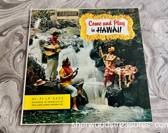 Come And Play In Hawaii Lp I Stereo  Native Hula Lei 49th State Hawaii Record Co. – LP-3425