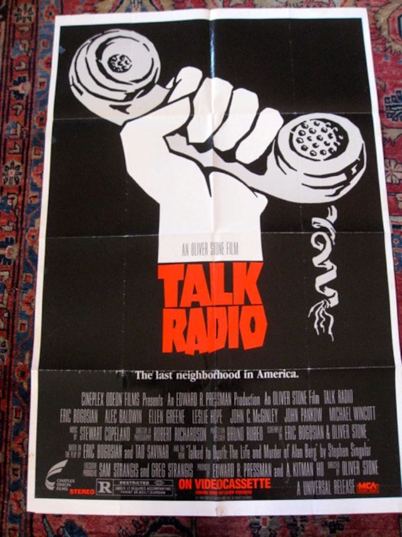Talk Radio 1988 Original Movie Poster ONE SHEET 27 X Etsy