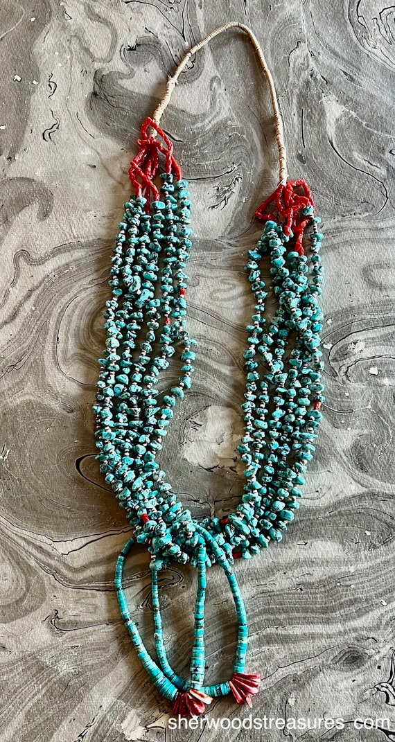 Spectacular And Beautiful Native American Turquoi… - image 1