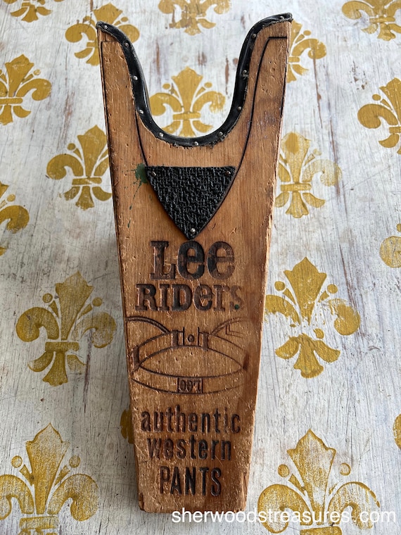 Vintage Lee Riders Boot Jack, Wooden Boot Pull Wes