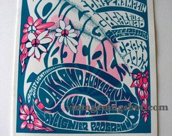 1967 Grateful Dead mint  CONCERT PROGRAM Original Doors Psychedelic Rascals