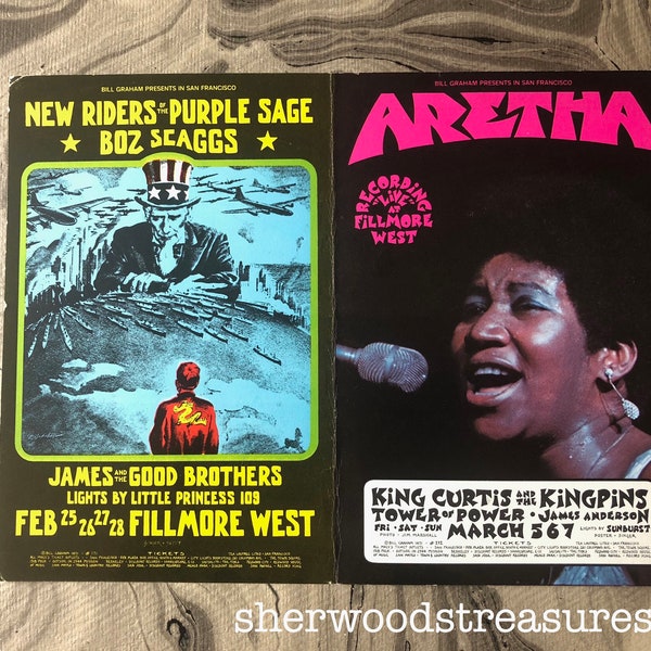 Aretha Franklin  Original  Winterland San Francisco Double BG 271 / 272 1971 Fillmore West