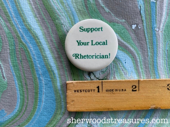 Sixties Original Hippie Button Support Your Local… - image 3